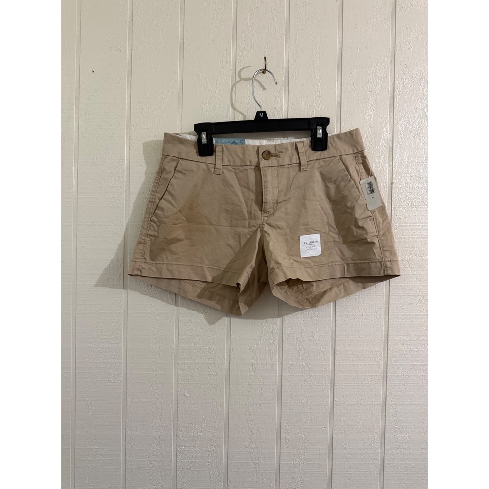 Old Navy Womens Khaki Chino Shorts Tan Size 0 3.5 Inch Inseam NWT
